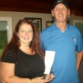 Closest to the Line. Cindy dow presented the prize to Eric Tripp