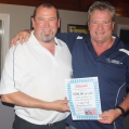 Mark Busscher presented Drew Byford a $500.00 credit from Cape Cod Siding